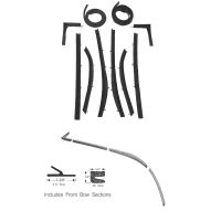 1955 1956 1957 Pontiac Star Chief 2-Door Convertible Roof Rail Rubber Weatherstrip Kit (10 Pieces)