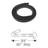1955-1960 Oldsmobile and Pontiac (See Details) Fender Skirt Edge Weatherstrips 1 Pair