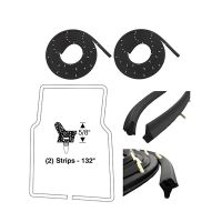 1955 1956 1957 Pontiac (See Details) Rear Door Rubber Weatherstrips With Pins 1 Pair