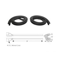 1949 1950 1951 1952 Oldsmobile And Pontiac (See Details) Door Bottom Rubber Weatherstrips With Molded Ends 1 Pair