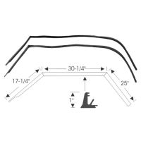 1950 Oldsmobile Series 76 And Series 88 2-Door Holiday Coupe And Pontiac Chieftain 2-Door Catalina Hardtop Coupe (See Details) Roof Rail Rubber Weatherstrips 1 Pair