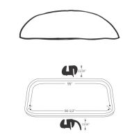 1961 Buick, Oldsmobile, And Pontiac (See Detail) 2-Door Hardtop Rear Window Rubber Weatherstrip