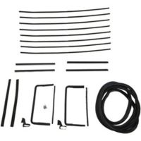 1954 1955 1956 Buick Super Series and Roadmaster 2-Door Convertible Glass Weatherstrip Kit (25 Pieces)