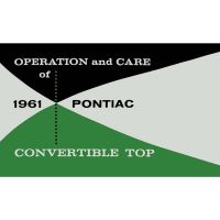 1961 Pontiac Convertible Models (See Details) Owner's Manual [PRINTED BOOK]