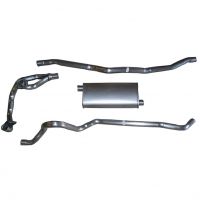 1964 1965 1966 1967 1968 1969 1970 1971 1972 1973 1974 Pontiac Single Exhaust System WITH 2 Mufflers (Available in Aluminized or Stainless Steel)