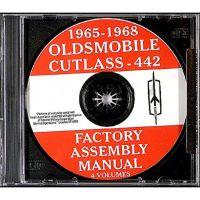 1965 1966 1967 1968 Oldsmobile Cutlass and 442 Models Factory Assembly Manuals 4 Volumes [CD]