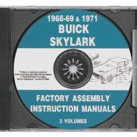 1968 1969 1970 1971 Buick Skylark Factory Assembly  Instruction Manuals 3 Volumes [CD]