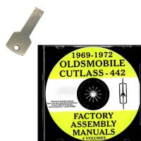 1969 1970 1971 1972 Oldsmobile Cutlass and 442 Models Factory Assembly Manuals 4 Volumes [USB Flash Drive]