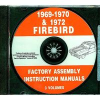 1969 1970 1972 Pontiac Firebird Models Factory Assembly Instruction Manuals 3 Volumes [CD]
