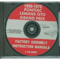 1969 1970 Pontiac LeMans, GTO, and Grand Prix Models Factory Assembly Instruction Manuals 2 Volumes [CD]