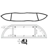 1950 Buick 4-Door Sedan Models (See Details) Rear Window Rubber Weatherstrip