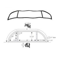 1950 1951 1952 Buick, Oldsmobile 2-Door Hardtop (See Details) Rear Window Gasket