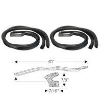 1951 1952 1953 Buick and Oldsmobile (See Details) Door Bottom Rubber Weatherstrips 1 Pair 