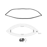 1957 Buick Roadmaster and Super Series 4-Door Hardtop Models (See Details) Rear Window Rubber Weatherstrip