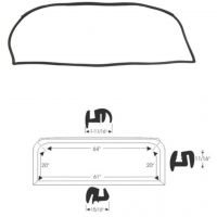 1959 1960 Buick, Oldsmobile, And Pontiac (See Detail) Sedan Rear Window Rubber Weatherstrip