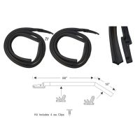 1963 1964 Buick Electra and Oldsmobile Ninety Eight 4-Door 4-Window Hardtop Roof Rail Rubber Weatherstrips 1 Pair