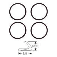 1958 Buick, Oldsmobile, and Pontiac (See Details) Outer Headlight Rim Rubber Seal Set (4 Pieces)