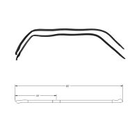 1971 1972 1973 1974 Pontiac Grand Ville 4-Door Hardtop Hardtop Roof Rail Rubber Weatherstrips 1 Pair