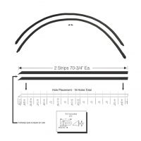 1955 1956 Buick Century And Special Series 4-Door Riviera Sedan, Oldsmobile 4-Door Holiday Sedan And 4-Door Deluxe Holiday Sedan (See Details) Roof Rail Rubber Weatherstrips 1 Pair