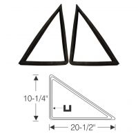 1959 1960 Buick Electra 4-Door 6-Window Sedan Rear Quarter Window Vent Rubber Weatherstrips 1 Pair