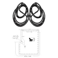 1957 Buick Special Series, Oldsmobile Series 88 and Super 88 2-Door Sedan (See Detail) Door Rubber Weatherstrips 1 Pair