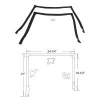 1973 1974 1975 1976 1977 Buick, Oldsmobile, And Pontiac 4-Door Hardtop (See Details) Rear Roof Rail Rubber Weatherstrips 1 Pair