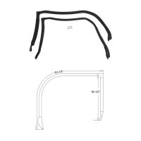 1974-1977 Buick, Oldsmobile, And Pontiac 4-Door Hardtop And Wagon (See Details) Front Roof Rail Rubber Weatherstrip 1 Pair