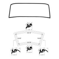 1961-1963 Buick, Oldsmobile, And Pontiac (See Details) 4-Door Sedan Rear Window Rubber Weatherstrip