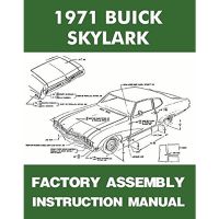 1971 Buick Skylark Factory Assembly Manual  [PRINTED BOOK]