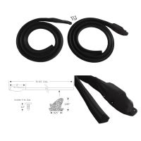 1971 1972 1973 1974 1975 1976 Buick, Oldsmobile, And Pontiac (See Detail) 2-Door Hardtop Roof Rail Rubber Weatherstrips 1 Pair