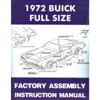 1972 Buick Full Size Models Factory Assembly Manual [PRINTED BOOK]