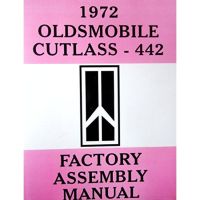1972 Oldsmobile Cutlass and 442 Models Factory Assembly Manual [PRINTED BOOK]