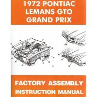 1972 Pontiac LeMans, GTO, and Grand Prix Models Factory Assembly Instruction Manual [PRINTED BOOK]