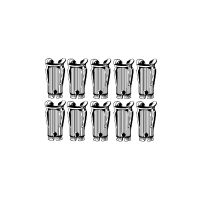 Universal Emblem And Script 5/32 Inch Stud Barrel Nut Set (For 7/32 Inch Holes; 0.049 - 0.055 Inch Panel Range) (10 Pieces) 