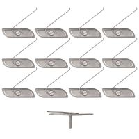 Universal Molding Clips With Threaded Stud Set (Plate Length 2.53 Inches Plate Width 0.68 Inch) (12 Pieces) 