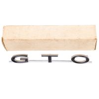 1964 1965 1966 1967 Pontiac Black GTO Rear Quarter Panel Script Emblem NOS