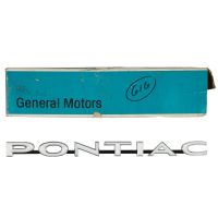 1968 Pontiac (EXCEPT Firebird and GTO) Front Grille Script Emblem NOS