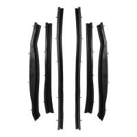 1958 Pontiac Bonneville And Chieftain 2-Door Convertible Roof Rail Rubber Weatherstrip Kit (6 Pieces)