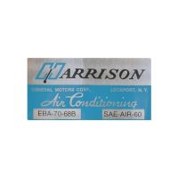 1968 Buick Harrison Air Conditioning (A/C) Evaporator Box Decal