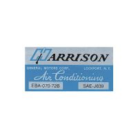 1972 Oldsmobile Harrison Air Conditioning (A/C) Evaporator Box Decal 