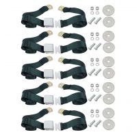 Buick, Oldsmobile and Pontiac Universal Dark Green Seat Belt (Lap Style) 5 Belt Set