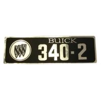 1966 1967 Buick 340 Engine (2 Barrel Carburetor) Valve Cover Decal