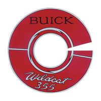 1964 1965 1966 Buick Wildcat 355 Engine Silver Air Cleaner Decal (7-Inches)