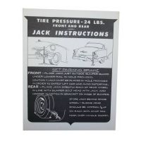 1955 Buick Jacking Instruction Decal 