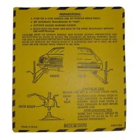 1976 Buick Century and Regal Jacking Instruction Decal 