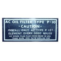 1949 1950 Buick Oil Filter Decal PF-127