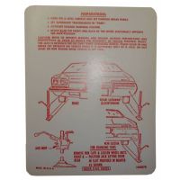 1973 Buick Electra, Le Sabre, and Centurion Jacking Instruction Decal 