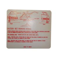 1969 Buick Riviera Jacking Instruction Decal