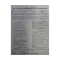 1940 Buick New Vehicle Inspection Sheet