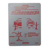 1973 Buick Riviera Jacking Instruction Decal 